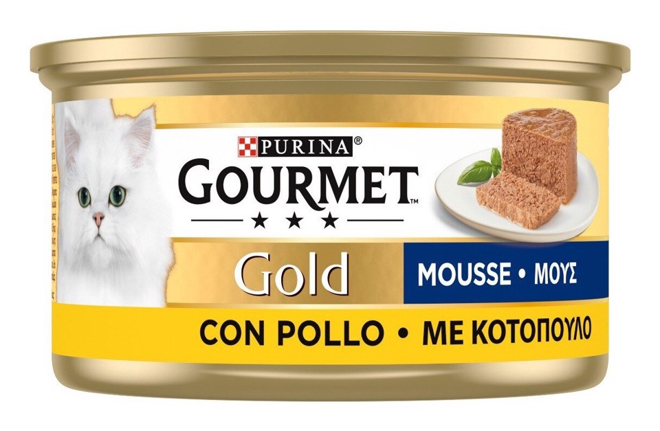GOURMET 12131623 Gold Mousse per gatto Adulto con Pollo 85 g