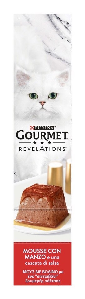 GOURMET 12455642 REVELATIONS per gatto Adulto Mousse con Manzo 4x57 g