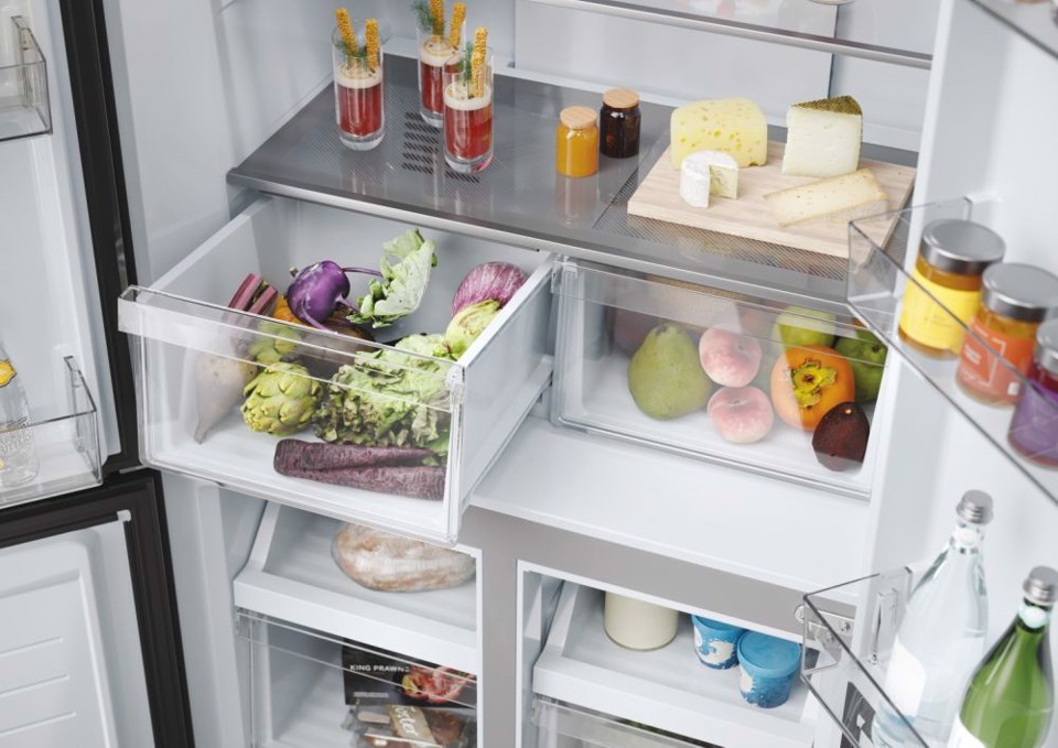 Haier Cube 83 Serie 3 Multidoor HCR3818ENMM ClasseE 467lt-Platino, Stainless steel