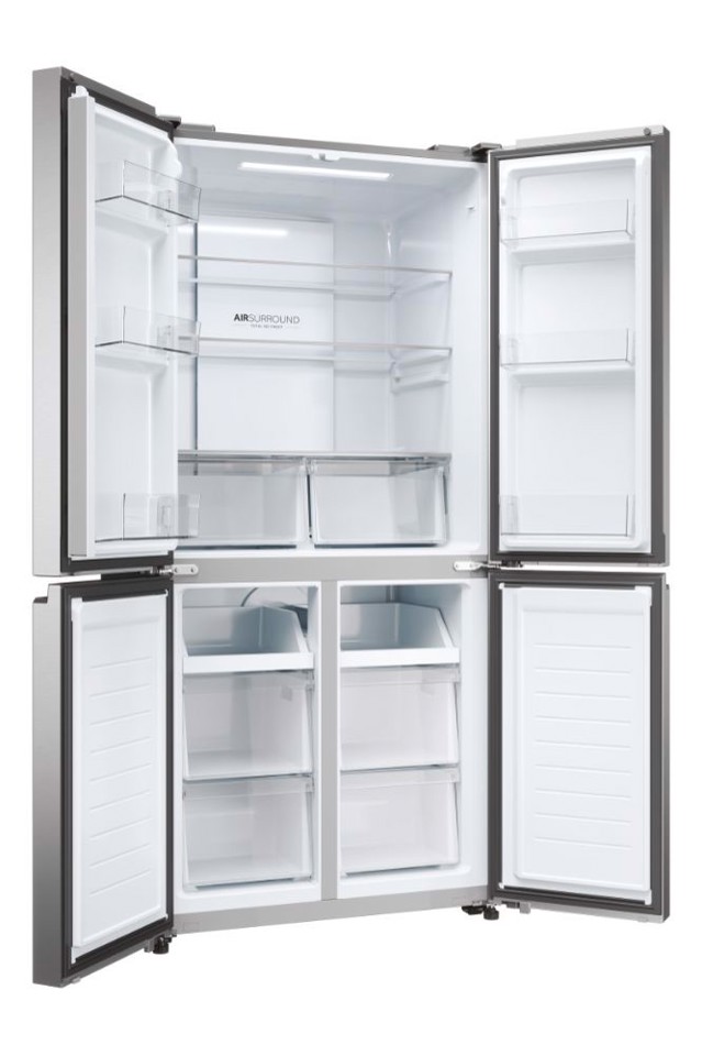 Haier Cube 83 Serie 3 Multidoor HCR3818ENMM ClasseE 467lt-Platino, Stainless steel
