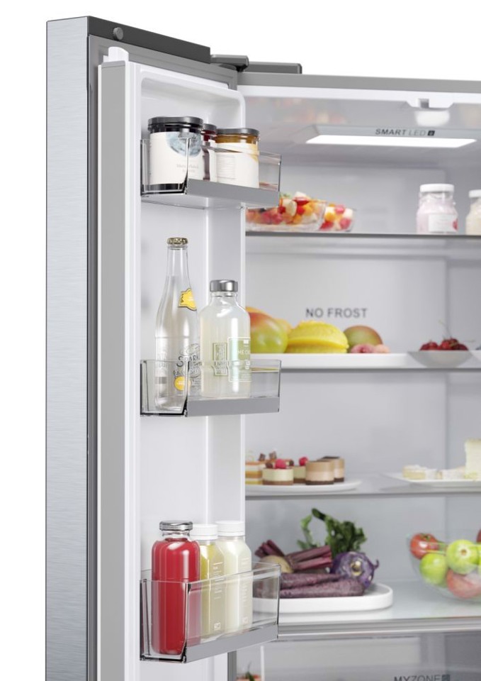 Haier FD 70 Serie 5 HFR5719EWMG frigorifero side-by-side Libera installazione 444 L E Argento