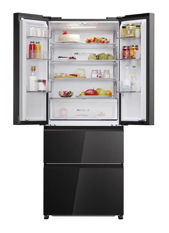 Haier FD 70 Series 3 HFR3718ENGB frigorifero side-by-side Libera installazione 402 L E Nero