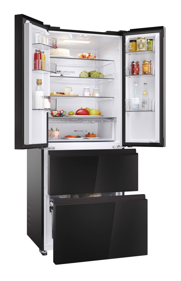 Haier FD 70 Series 3 HFR3718ENGB frigorifero side-by-side Libera installazione 402 L E Nero