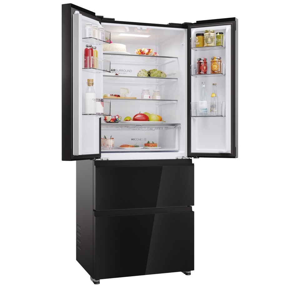 Haier FD 70 Series 3 HFR3718ENGB frigorifero side-by-side Libera installazione 402 L Nero