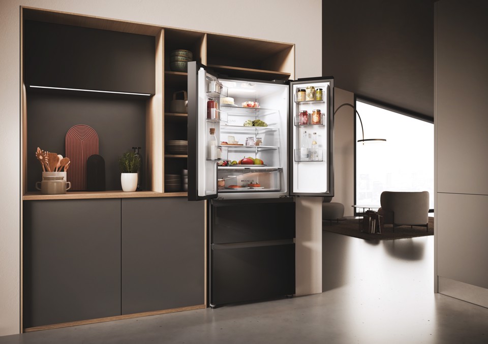 Haier FD 70 Series 3 HFR3718ENGB frigorifero side-by-side Libera installazione 402 L Nero