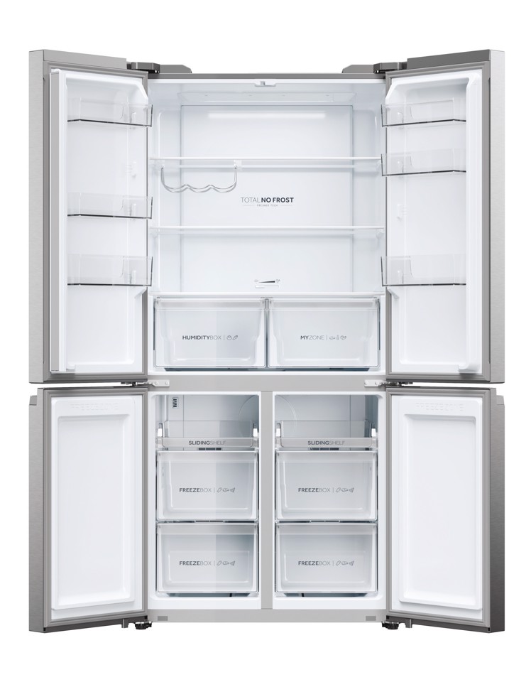 Haier HCR5919ENMP Libera installazione 528 L Platino, Acciaio inox