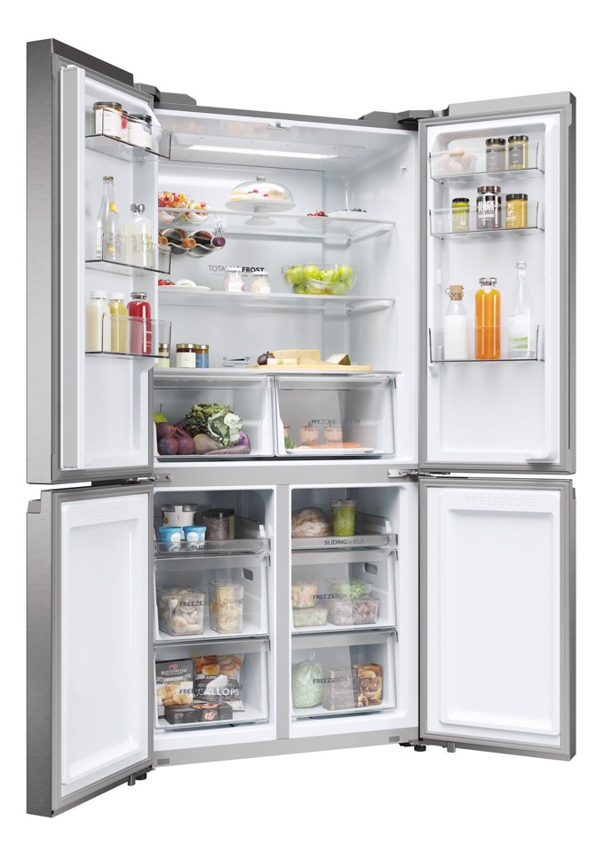 Haier HCR5919ENMP Libera installazione 528 L Platino, Acciaio inox