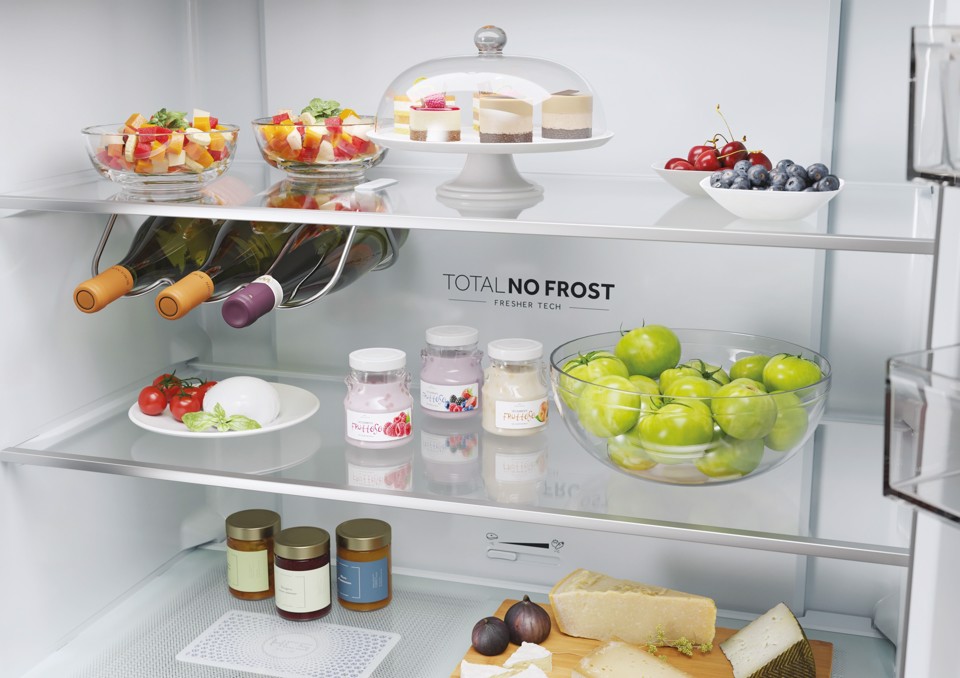 Haier HCR5919ENMP Libera installazione 528 L Platino, Acciaio inox