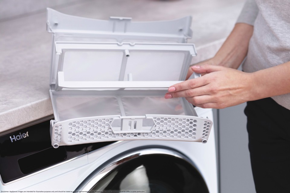 Haier HD90-A3939 asciugatrice Libera installazione Caricamento frontale 9 kg Bianco