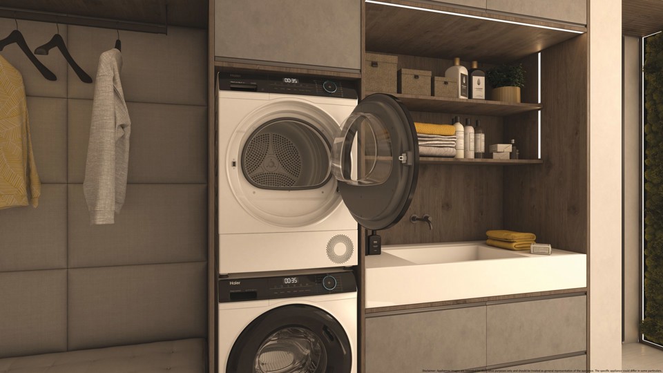 Haier HD90-A3939E asciugatrice Libera installazione Caricamento frontale 9 kg Bianco