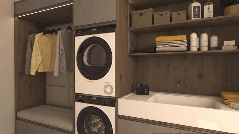 Haier HD90-A3939E asciugatrice Libera installazione Caricamento frontale 9 kg Bianco