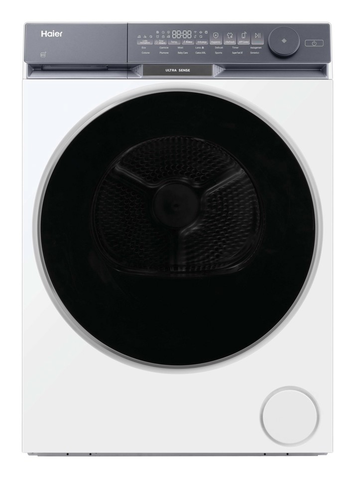 Haier HD90-AQ387U1-IT asciugatrice Libera installazione Caricamento frontale 9 kg Bianco