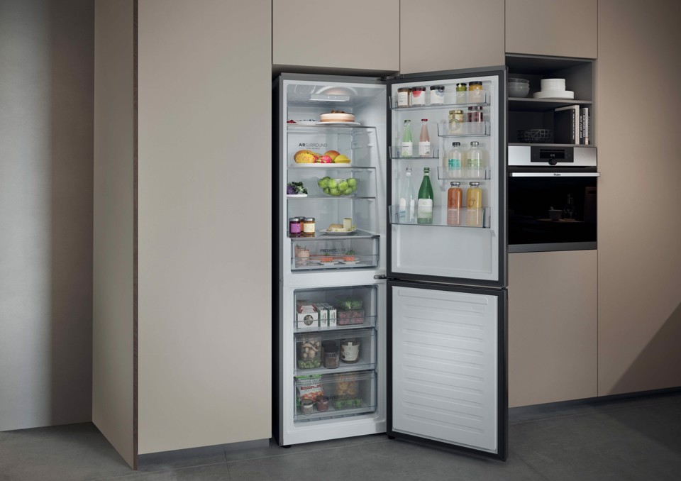 Haier 2D 60 Series 1 PRO HDPR1618ANPD Libera installazione 355 L Acciaio inox