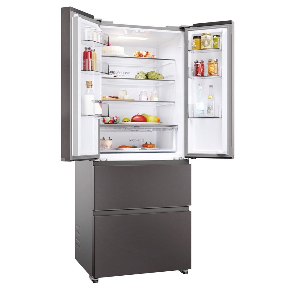 Haier HFR3718ENMD Libera installazione 402 L Acciaio inox