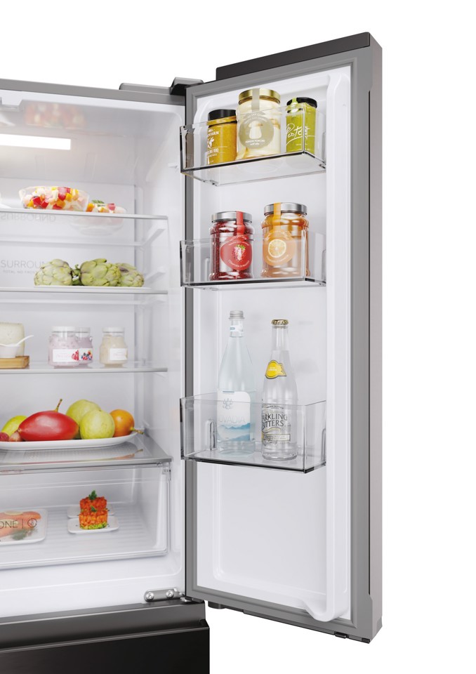 Haier HFR3718ENMD Libera installazione 402 L Acciaio inox