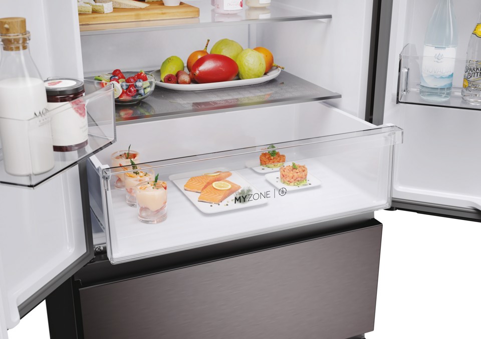 Haier HFR3718ENMD Libera installazione 402 L Acciaio inox