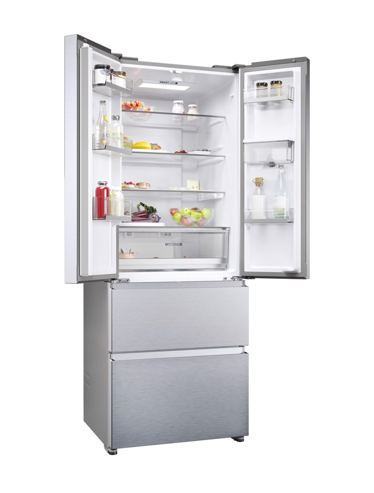 Haier HFR5719EWMG Libera installazione 444 L Argento
