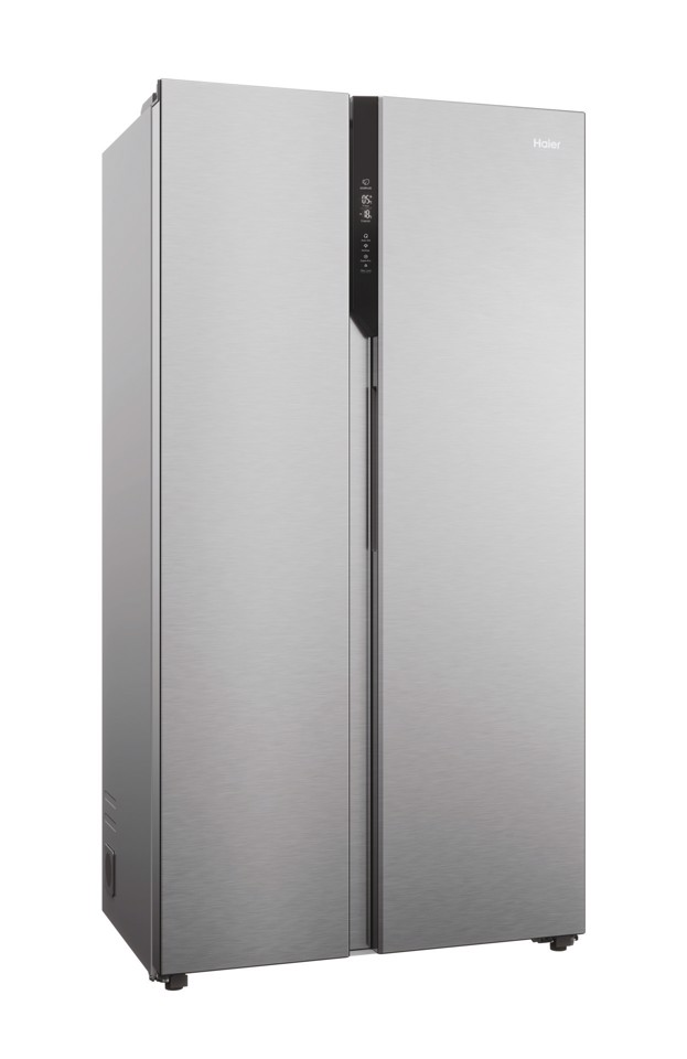 Haier SBS 90 Series 5 HSR5918DNMP Libera installazione 528 L Platino, Acciaio inox