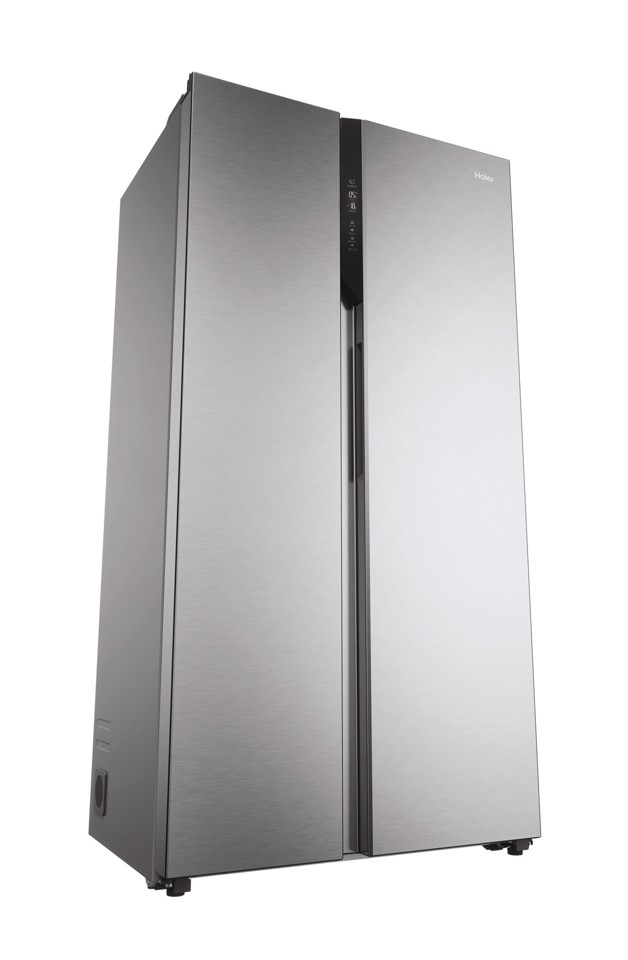 Haier SBS 90 Series 5 HSR5918DNMP Libera installazione 528 L Platino, Acciaio inox