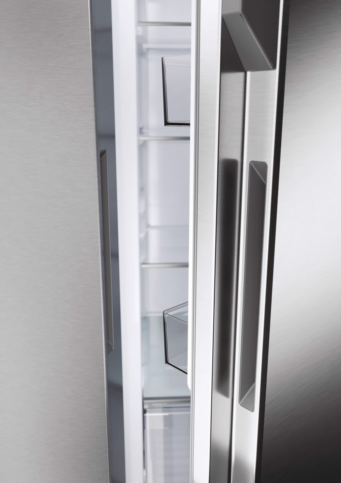 Haier SBS 90 Series 5 HSR5918DNMP Libera installazione 528 L Platino, Acciaio inox