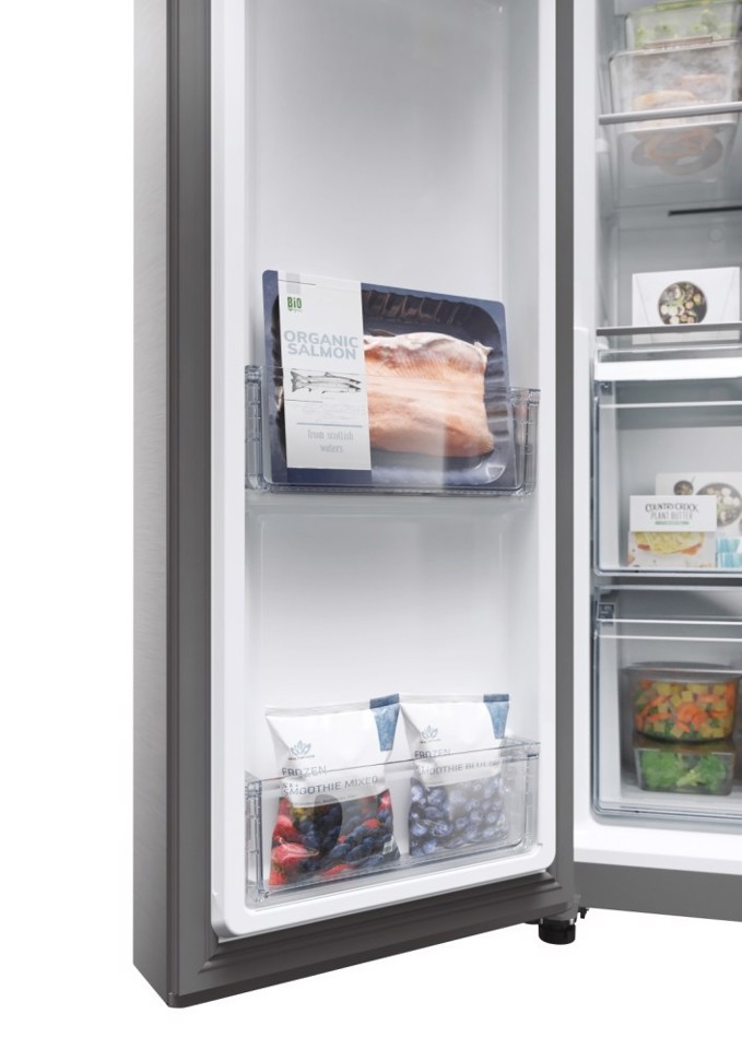 Haier HSW79F18ANMM frigorifero side-by-side Incasso/libero 611 L A Platino, Acciaio inox