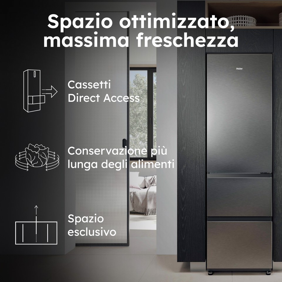 Haier 3D 55 Series 3 HTR3518ENMX Libera installazione 303 L Acciaio inox