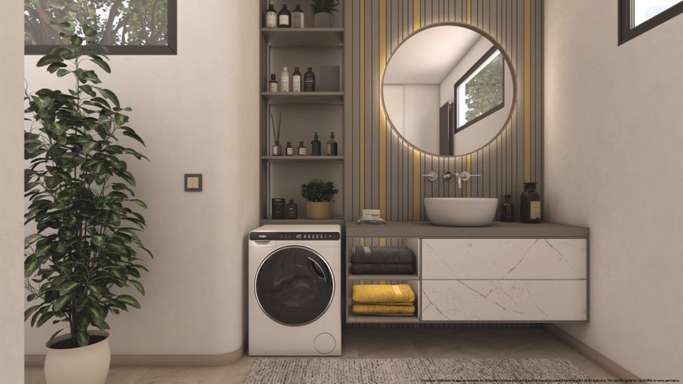 Haier HW50-BP12307-S lavatrice MiniDrum dimensioni ridotte Caricamento frontale 5 kg 1200 Giri/min A Bianco