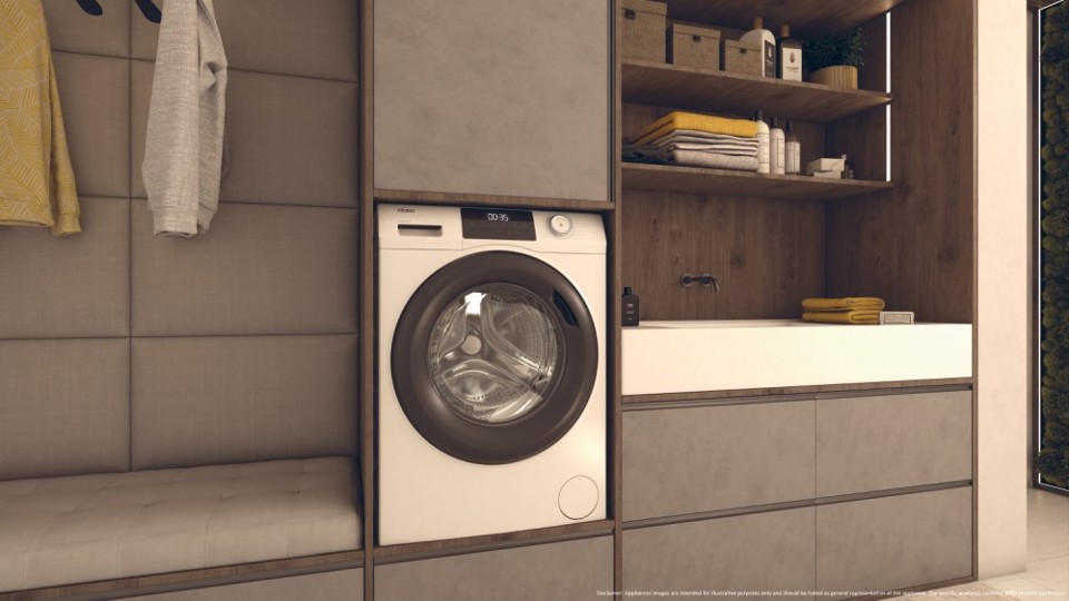 Haier HW80-BP14929A-S lavatrice Caricamento frontale 8 kg 1400 Giri/min Bianco