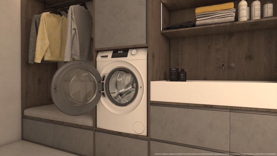 Haier HW80-BP14929A-S lavatrice Caricamento frontale 8 kg 1400 Giri/min Bianco