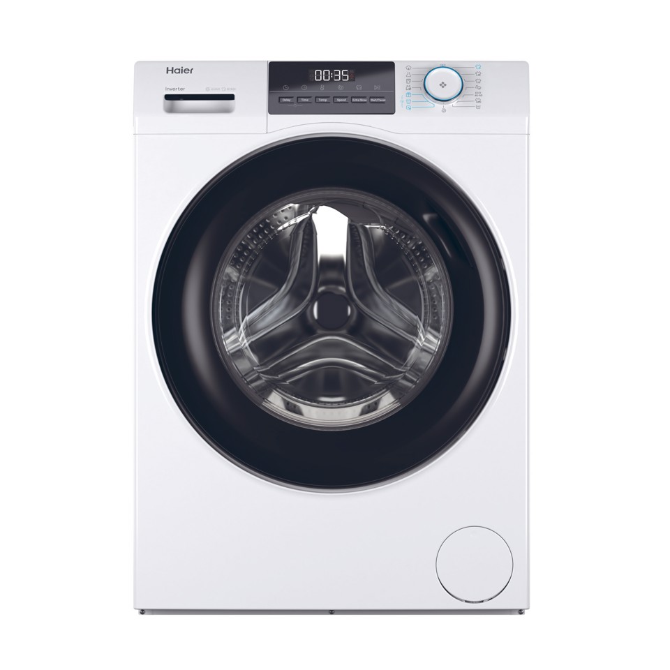 Haier I-Pro Series 1 Serie 1, Lavatrice Carica Frontale 10 KG, 20% più efficente della classe A, 1400 giri, Bianco, Inverter, Refresh, HW100-BP14929A-S