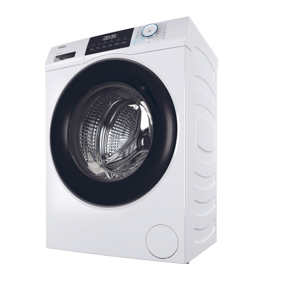 Haier I-Pro Serie 1 Serie 1, Lavatrice Slim 8 KG, 10% più efficente della classe A, 1400 giri, Bianco, Inverter, Refresh, HW80-BP14929A-S