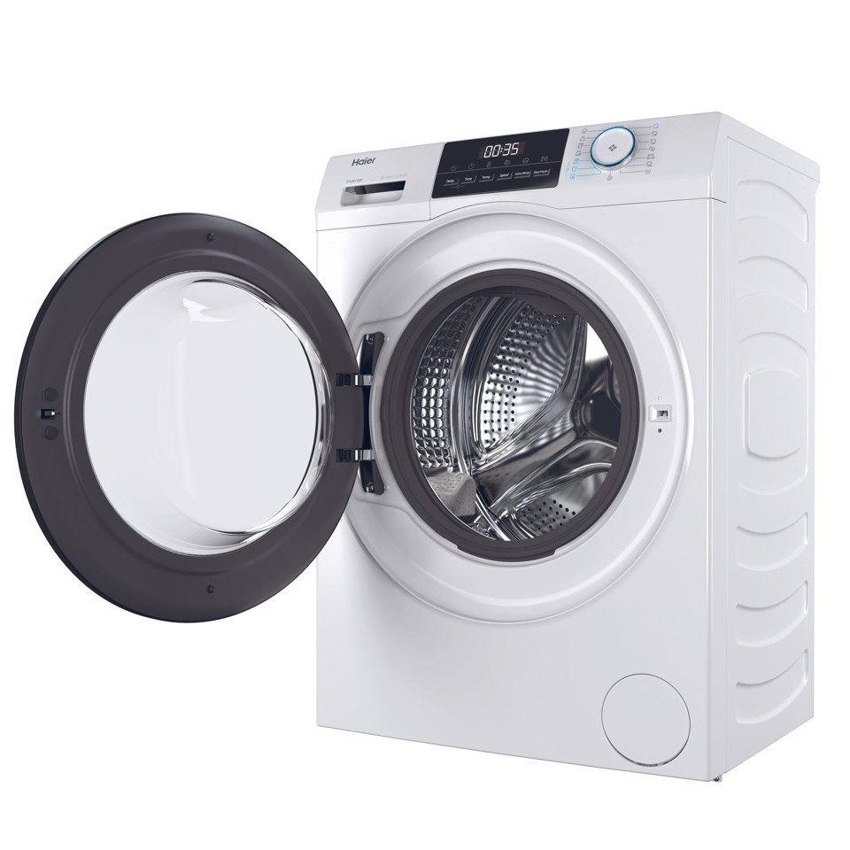 Haier I-Pro Serie 1 Serie 1, Lavatrice Slim 8 KG, 10% più efficente della classe A, 1400 giri, Bianco, Inverter, Refresh, HW80-BP14929A-S
