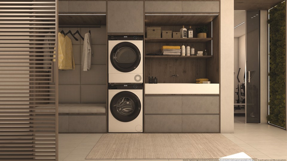 Haier I-Pro Serie 3, Asciugatrice 9 KG, Classe C, Bianco, Inverter, I-Refresh, Wi-Fi, Hygienic, HD90-A3939E-IT