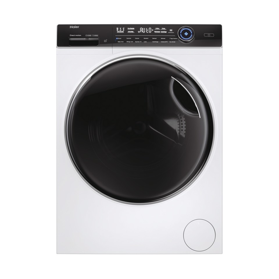 Haier I-Pro Serie 7 Plus, Lavatrice Carica Frontale 12 KG, 30% più efficente della classe A, 1400 giri, Bianco, Direct Motion, Refresh, Wi-Fi, HW120B14979NEUIT