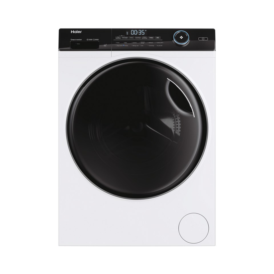 Haier I-Pro Series 5 I-Pro Serie 5, Lavatrice Carica Frontale 9 KG, 25% più efficente della classe A, 1400 giri, Bianco, Direct Motion, Refresh, Wi-Fi, HW90-B14959NEUIT
