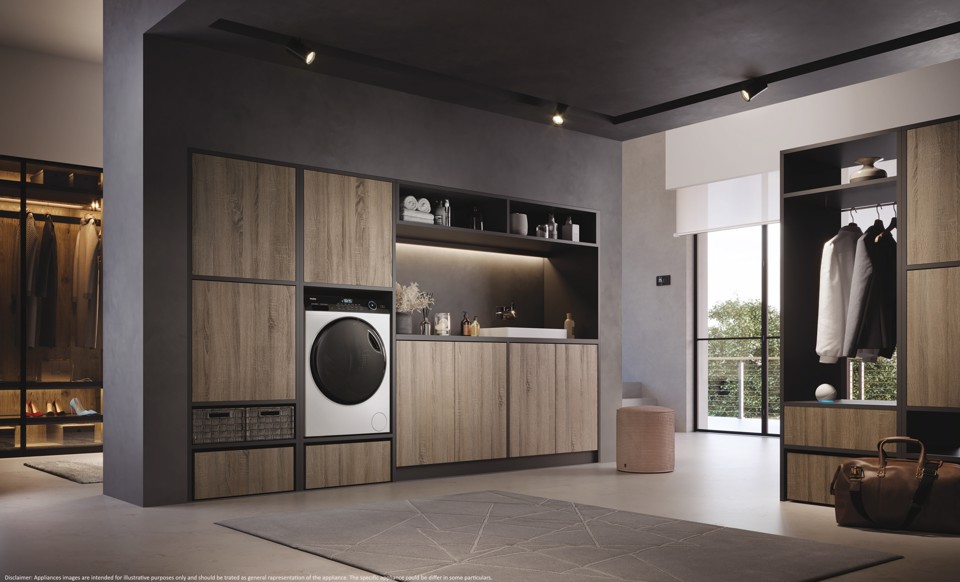 Haier I-Pro Series 5 I-Pro Serie 5, Lavatrice Carica Frontale 9 KG, 25% più efficente della classe A, 1400 giri, Bianco, Direct Motion, Refresh, Wi-Fi, HW90-B14959NEUIT