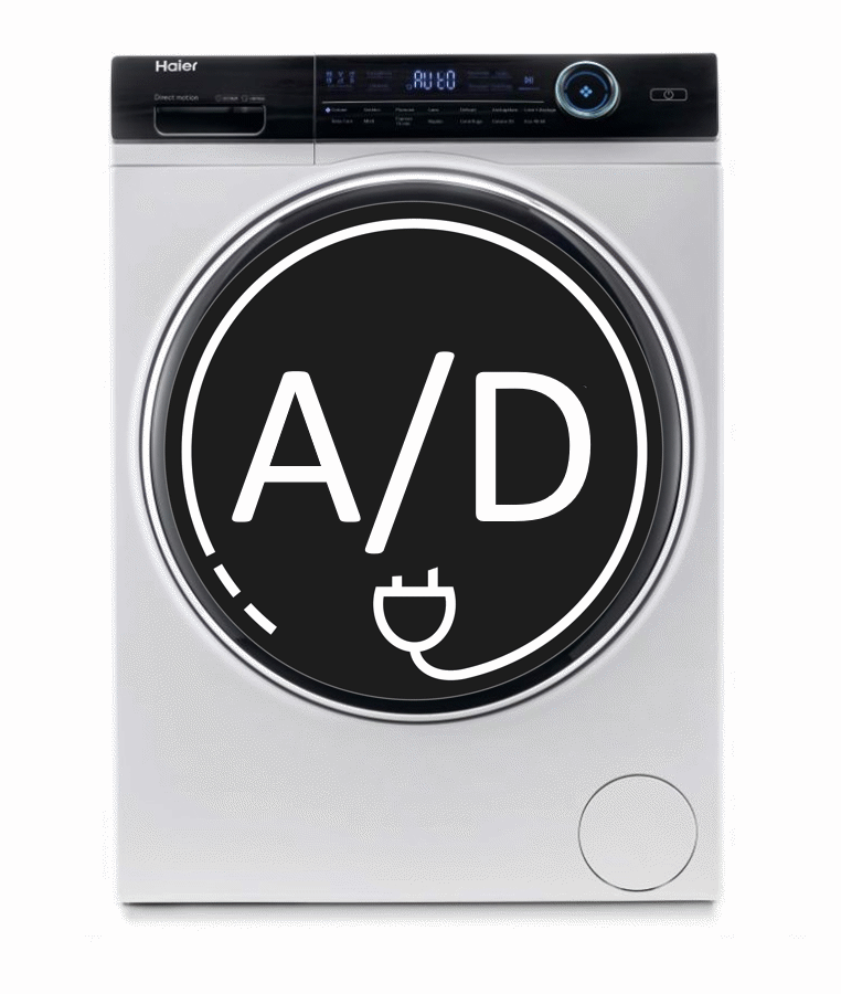 Haier I-Pro Series 7 HWD80-B14979 lavasciuga Libera installazione Caricamento frontale Bianco D