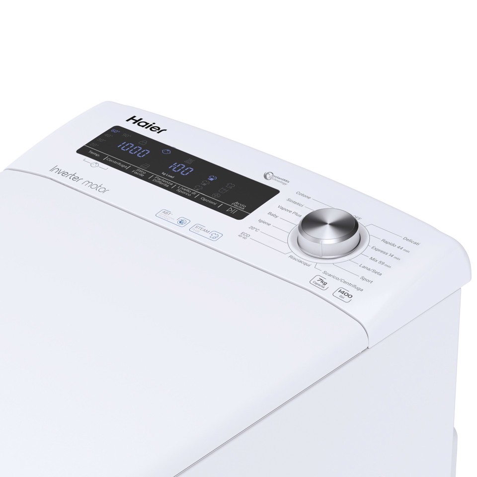 Haier RTXSG47TMC5-11 lavatrice Caricamento dall'alto 7 kg 1400 Giri/min A Bianco