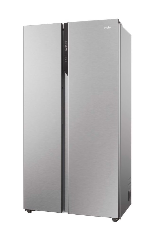 Haier SBS 90 Serie 5 HSR5918DNMP frigorifero side-by-side Libera installazione 528 L D Platino, Acciaio inossidabile