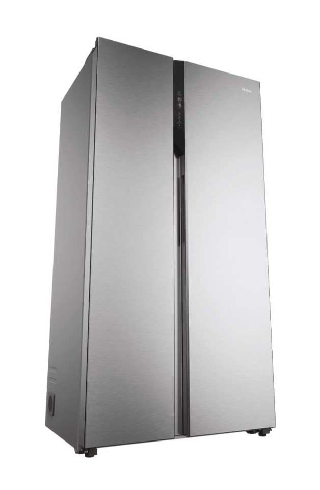Haier SBS 90 Serie 5 HSR5918DNMP frigorifero side-by-side Libera installazione 528 L D Platino, Acciaio inossidabile