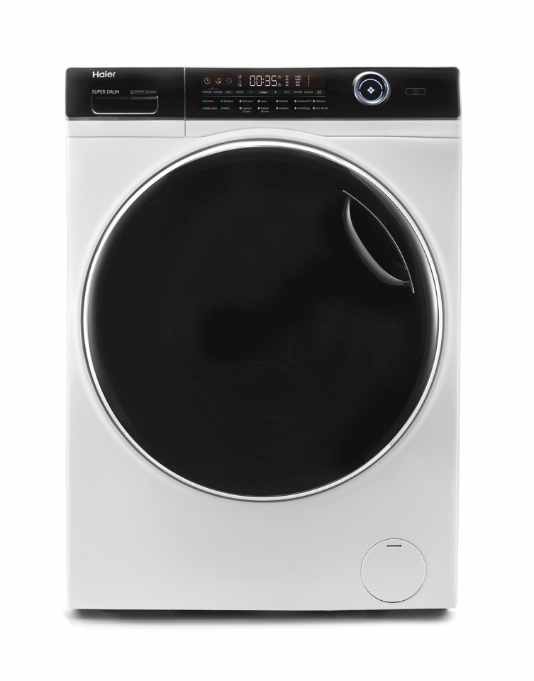 Haier SuperDrum, Lavatrice Carica Frontale 15 KG, Classe A, 1400 giri, Bianco, Inverter, Refresh, HW150-BP14986EIT