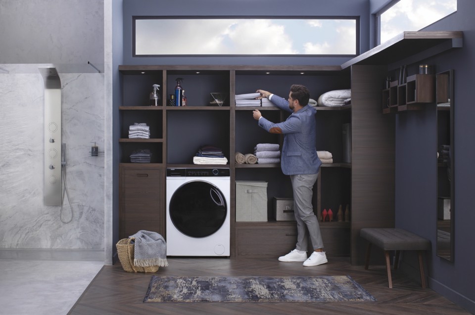 Haier SuperDrum, Lavatrice Carica Frontale 15 KG, Classe A, 1400 giri, Bianco, Inverter, Refresh, HW150-BP14986EIT