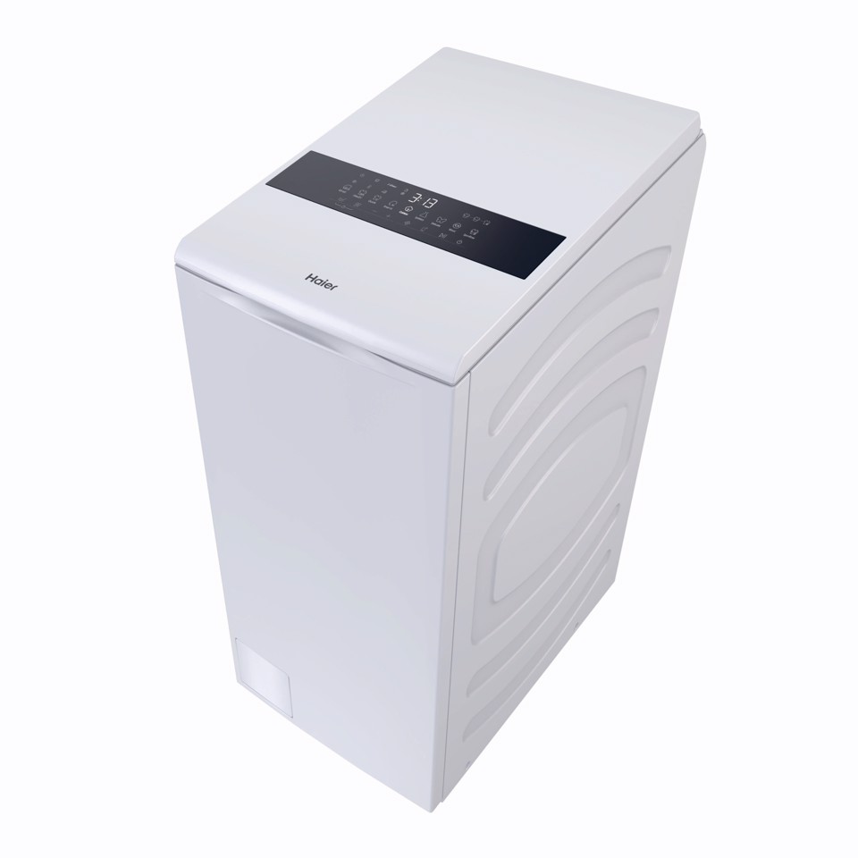 Haier T Series 9, Lavatrice Carica dall'alto 9 KG, Classe A, 1300 giri, Bianco, Inverter, Vapore, Wi-Fi, HW90-BPD13386U-S