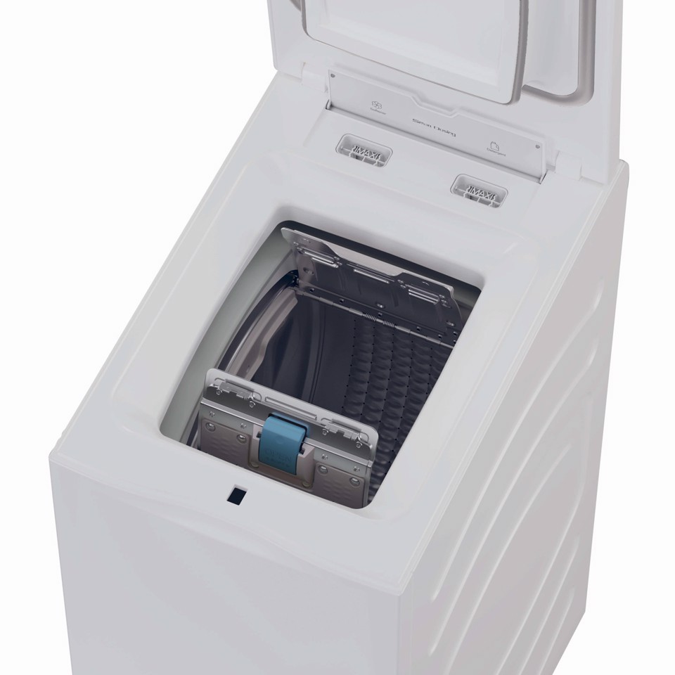 Haier T Series 9, Lavatrice Carica dall'alto 9 KG, Classe A, 1300 giri, Bianco, Inverter, Vapore, Wi-Fi, HW90-BPD13386U-S