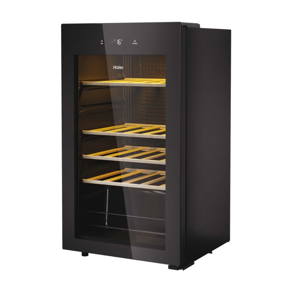 Haier Wine Bank 50 Serie 3 HWS34GGH1 Cantinetta vino con compressore Libera installazione Nero 34 bottiglia/bottiglie