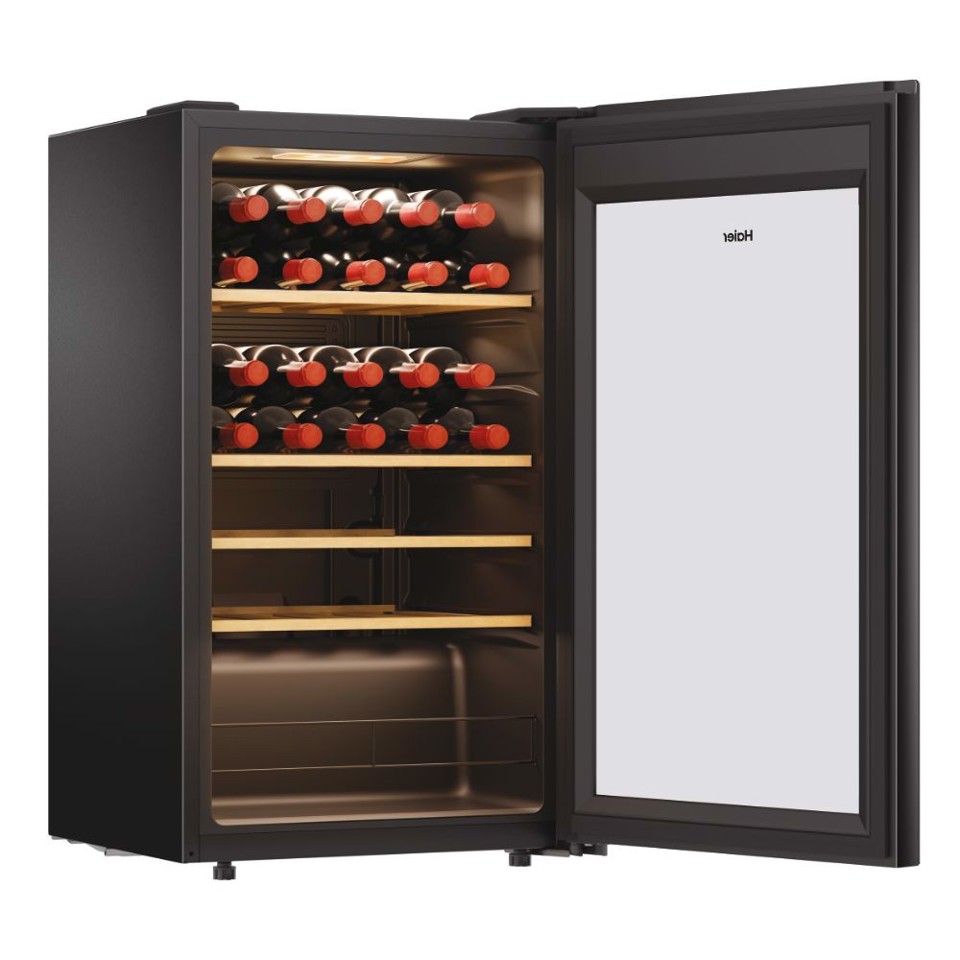 Haier Wine Bank 50 Serie 3 HWS34GGH1 Cantinetta vino con compressore Libera installazione Nero 34 bottiglia/bottiglie