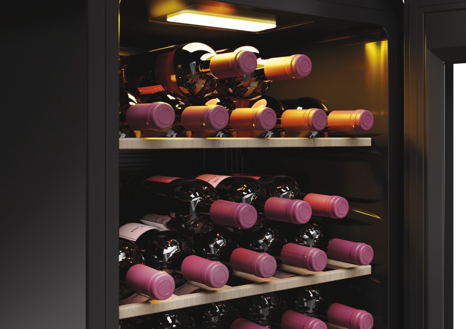 Haier Wine Bank 50 Serie 3 HWS34GGH1 Cantinetta vino con compressore Libera installazione Nero 34 bottiglia/bottiglie
