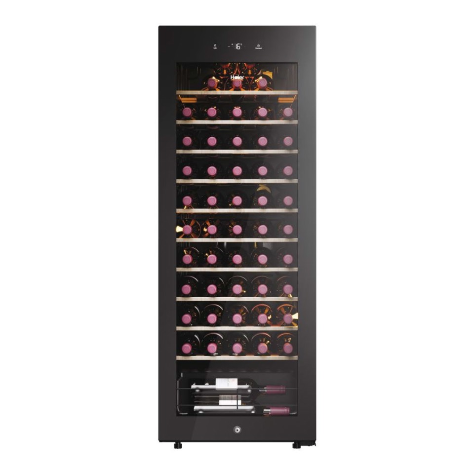 Haier Wine Bank 50 Serie 3 HWS58GGH1 Libera installazione Nero 58 bottiglia/bottiglie