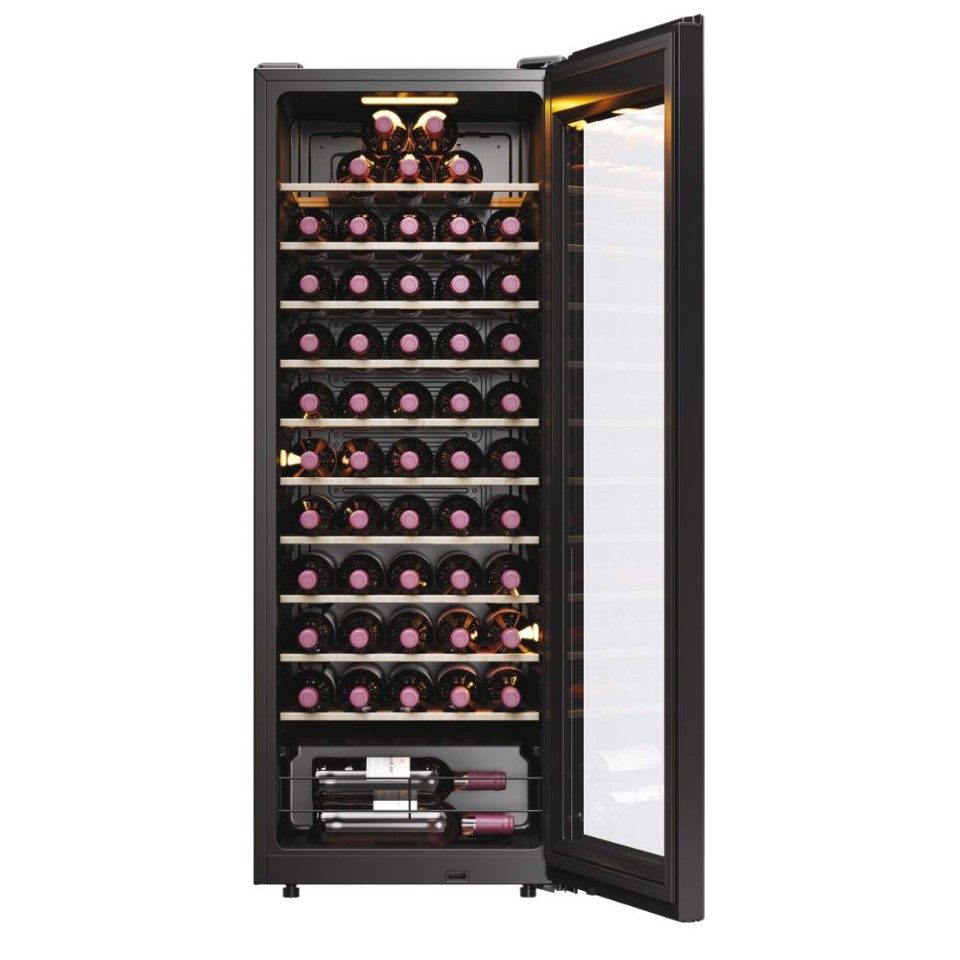 Haier Wine Bank 50 Serie 3 HWS58GGH1 Libera installazione Nero 58 bottiglia/bottiglie