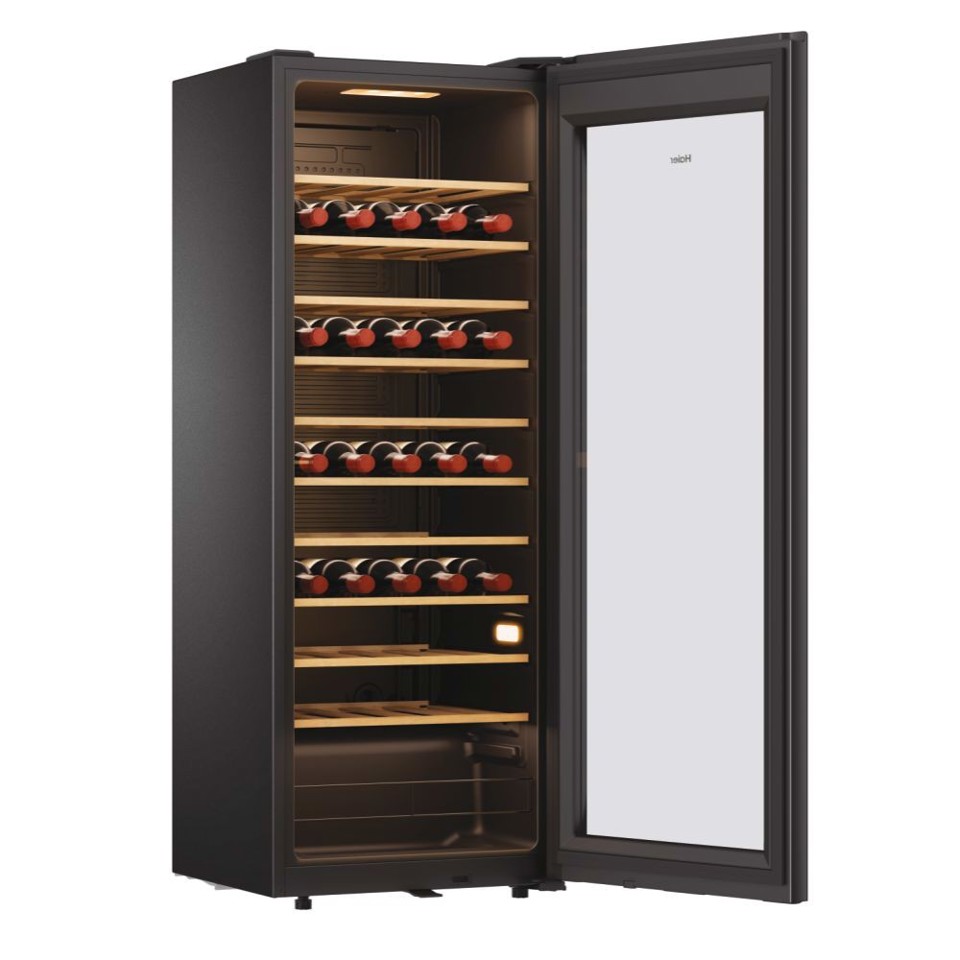 Haier Wine Bank 50 Serie 3 HWS58GGH1 Libera installazione Nero 58 bottiglia/bottiglie